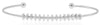 ESTATE .62CT DIAMOND 18KT WHITE GOLD 3D MULTI ROW FUN FLEXIBLE BANGLE BRACELET