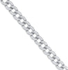 ESTATE LARGE 2.20CT DIAMOND 18KT WHITE GOLD 3D CLASSIC CUBAN TENNIS BRACELET