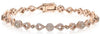 1.50CT DIAMOND 18KT ROSE GOLD 3D CLUSTER ROUND INFINITY LOVE TENNIS BRACELET