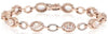 4.29CT DIAMOND & AAA MORGANITE 18KT ROSE GOLD ROUND & OVAL FUN TENNIS BRACELET