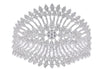 EXTRA LARGE 11.15CT DIAMOND 18KT WHITE GOLD 3D MULTI FLOWER CUFF BANGLE BRACELET