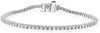 ESTATE 1.0CT ROUND CUT DIAMOND 14KT WHITE GOLD 3D CLASSIC LOVE TENNIS BRACELET
