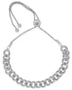 ESTATE 1.53CT DIAMOND 18KT WHITE GOLD 3D LINK ADJUSTABLE FUN TENNIS BRACELET