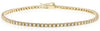 ESTATE 1.30CT ROUND DIAMOND 14KT YELLOW GOLD 3D CLASSIC SQUARE TENNIS BRACELET