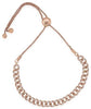 ESTATE .80CT DIAMOND 18KT ROSE GOLD 3D LINK ADJUSTABLE FUN LOVE TENNIS BRACELET