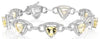 12.29CT DIAMOND & AAA LEMON QUARTZ 14KT WHITE GOLD TRILLION HALO TENNIS BRACELET