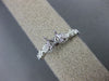 ESTATE .14CT DIAMOND 14KT WHITE GOLD 3D FLOWER LEAF SEMI MOUNT ENGAGEMENT RING