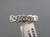 ESTATE .70CT DIAMOND 14K WHITE GOLD 3D SEMI BEZEL 5 STONE ANNIVERSARY RING #5684
