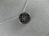 ESTATE LARGE .33CT DIAMOND 14KT WHITE GOLD ROUND CLUSTER BEZEL SOLITAIRE PENDANT