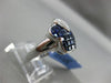 ESTATE LARGE 5.21CT DIAMOND & AAA SAPPHIRE 18KT WHITE GOLD 3D BUTTERFLY FUN RING