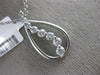 ESTATE .50CT DIAMOND 14K WHITE GOLD CLASSIC TEAR DROP GRADUATING JOURNEY PENDANT