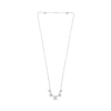 ESTATE .47CT DIAMOND 14K WHITE GOLD CLASSIC JOURNEY CIRCULAR PAVE LOVE NECKLACE