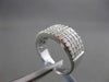 ESTATE 1.08CT DIAMOND 18KT WHITE GOLD MULTI ROW CLASSIC PAVE ANNIVERSARY RING