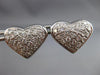 ESTATE 1.70CT DIAMOND 14KT WHITE GOLD 3D PAVE HEART SHAPE LOVE EARRINGS #21492