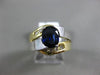 ESTATE 2.0CT DIAMOND & AAA SAPPHIRE 14KT WHITE & YELLOW GOLD 3D ENGAGEMENT RING
