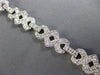 ANTIQUE WIDE 2.97CT DIAMOND 14KT WHITE GOLD 3D INFINITY TENNIS BRACELET #21888
