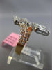 LARGE 1.49CT MARQUISE & PRINCESS DIAMOND 18KT WHITE & ROSE GOLD CRISS CROSS RING