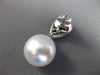 ESTATE LARGE 3.38CT DIAMOND AAA SAPPHIRE & SOUTH SEA PEARL 18KT GOLD 3D EARRINGS
