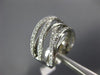 ESTATE LARGE .80CT DIAMOND 14KT WHITE GOLD 3D CLASSIC MULTI ROW FUN RING #17875