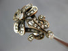 ANTIQUE LARGE 1.0CT ROSE CUT & OLD MINE DIAMOND 14KT WHITE GOLD 3D FILIGREE RING