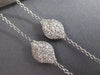 ESTATE 1.0CT DIAMOND 14KT WHITE GOLD 3D MATTE & SHINNY BY THE YARD LOVE NECKLACE