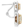 6.73CT WHITE & FANCY YELLOW DIAMOND 18K TWO TONE GOLD CLASSIC HANGING EARRINGS