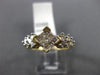 ESTATE .50CT DIAMOND 14K YELLOW GOLD 3D CLASSIC ROUND & PRINCESS ENGAGEMENT RING