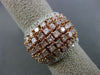 ESTATE EXTRA LARGE 3.85CT DIAMOND 18K WHITE & ROSE GOLD WEDDING ANNIVERSARY RING