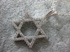 ESTATE .87CT DIAMOND 18KT WHITE GOLD 3D PAVE STAR OF DAVID FLOATING FUN PENDANT