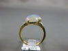 ESTATE 4.04CT DIAMOND & AAA AUSTRALIAN OPAL 14KT YELLOW GOLD TWO STONE OVAL RING