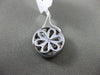 ESTATE .34CT DIAMOND 18KT WHITE GOLD CIRCLE AND SQUARE FILIGREE FLOATING PENDANT