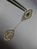 ESTATE .80CT DIAMOND 14KT WHITE GOLD 3D MARQUISE SHAPE HANGING EARRINGS #16159