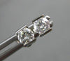 ESTATE .40CT DIAMOND 14KT WHITE GOLD 3D SOLITAIRE TENSION STUD EARRINGS #17278