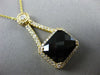 ESTATE LARGE 12.39CT DIAMOND & SMOKY TOPAZ 14KT YELLOW GOLD 3D FLOATING PENDANT