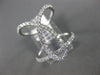 ESTATE EXTRA LARGE .80CT DIAMOND 14K WHITE GOLD 3D LOVE KNOT FRIENDSHIP FUN RING