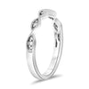 ESTATE .05CT DIAMOND 14KT WHITE GOLD 3D MARQUISE INFINITY LOVE ANNIVERSARY RING