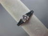 ESTATE .73CT DIAMOND & AAA SAPPHIRE 14KT WHITE GOLD 3D FILIGREE ENGAGEMENT RING