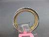 ESTATE LARGE .60CT DIAMOND 14K TWO TONE GOLD MULTI ROW WEDDING ANNIVERSARY RING