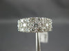 ESTATE WIDE 2.0CT DIAMOND 14KT WHITE GOLD 3D 3 ROW SHARE PRONG ANNIVERSARY RING