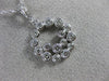 ESTATE .47CT DIAMOND 14KT WHITE GOLD 3D CIRCLE OF LIFE BEZEL HAPPY PENDANT