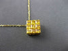 ESTATE 1.33CT YELLOW SAPPHIRE 18KT YELLOW GOLD SQUARE FLOATING PENDANT & CHAIN