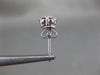 ESTATE .50CT DIAMOND & AAA RUBY 14KT WHITE GOLD 3D CLASSIC FLOWER STUD EARRINGS