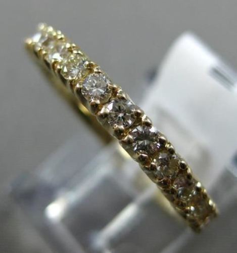 ESTATE .43CT DIAMOND 14K YELLOW GOLD 13 STONE SEMI ETERNITY ANNIVERSARY RING 2mm