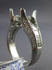 ESTATE LARGE 1.69CT DIAMOND 14K WHITE GOLD FOUR PRONG SEMI MOUNT ENGAGEMENT RING
