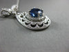 ESTATE LARGE 2.60CT DIAMOND & SAPPHIRE 18KT WHITE GOLD 3D HALO BUTTERFLY PENDANT