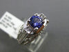 ESTATE WIDE 2.01CT DIAMOND & TANZANITE 18KT WHITE GOLD 3D ETOILE ENGAGEMENT RING