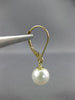 ESTATE LARGE AAA SOUTH SEA PEARL 14KT YELLOW GOLD 3D LEVER BACK HANGING EARRINGS