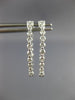 ESTATE 1.0CT DIAMOND 14KT WHITE GOLD 3D ROUND OVAL DOUBLE SIDED HOOP EARRINGS