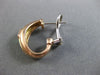 ANTIQUE WIDE 1.05CT DIAMOND & AAA EMERALD 14K WHITE & ROSE GOLD HANGING EARRINGS