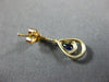 ESTATE .70CT DIAMOND & AAA SAPPHIRE 14KT YELLOW GOLD TEAR DROP HANGING EARRINGS